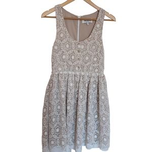 Rae Francis Floral Eyelet Embroidered Dress Size Small